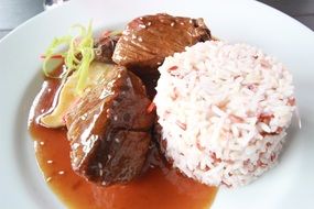 dish of Thailand on the plate