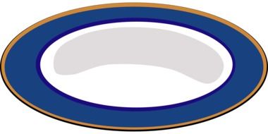 plate with blue ornament