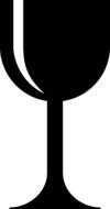 clipart of black silhouette of a wine glass