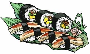 Picture of japanese sushi food