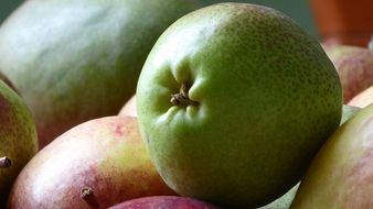 healthy and vitamins fruit pears and apples