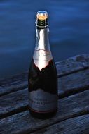 champagne by the lake
