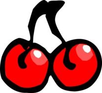 clipart of extremely delicious cherry fruit