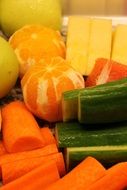 fruits and vegetables for juicing