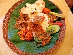 appetizing nasi padang food