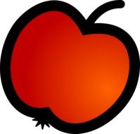 clipart of the red apple