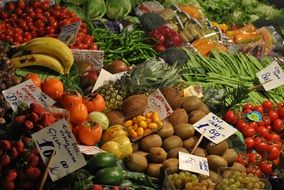 fruit market and vegetables, istanbul