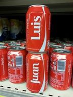 refreshing drinks in iron cans
