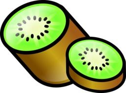 painted sliced kiwi