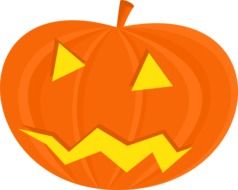 graphic image of a bright halloween pumpkin