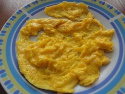 scrambled eggs on a plate
