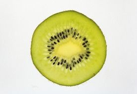 half kiwi with seeds