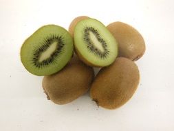 ripe green kiwi on the table