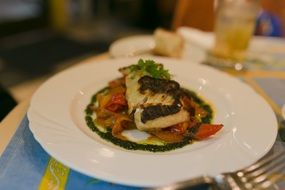 Italian dish with white fish