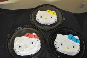 Cake with a picture of hello kitty for birthday