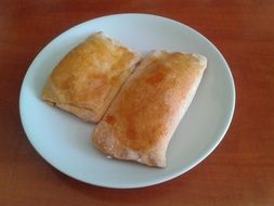 two Russian pies on a plate