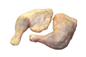 two raw chicken legs