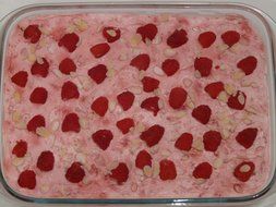 raspberry curd, quark dessert