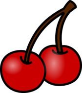cherries with brown legs