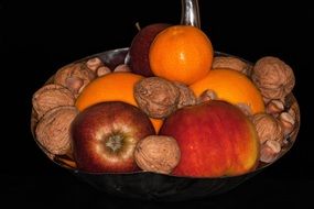 Dark photo of fruit bowl