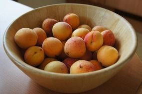 Photo of apricot fruits in a bowl