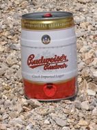 Can of budweiser budvar beer