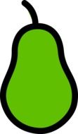 big green pear drawing