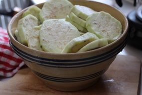 Eggplants in the bowl