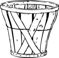 picture of empty wooden basket