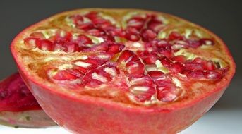 Cut in half pomegranate