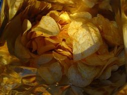 Yellow potato chips