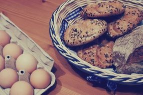 eggs and bread breakfast