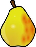 painted yellow pear