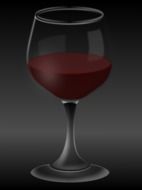 clipart of glass of red wine