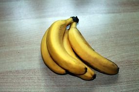 four ripe bananas