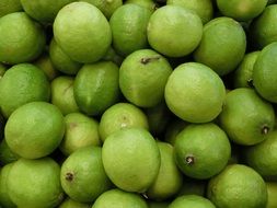 green limes in a bunch