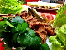charcuterie with herbs