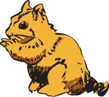 chipmunk forest eating drawing
