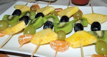 Fruits on a skewers