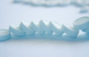 closeup picture of the white mints candy