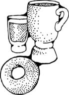 clipart of drinks and donuts