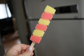 two-color popsicle on a stick