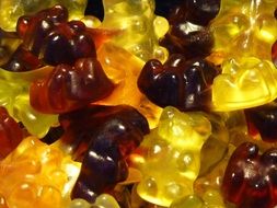 colorful jelly gummi bears