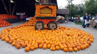 pumpkin carriage on the square