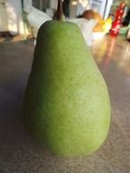 Closeup photo of Green pear fruit