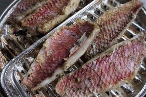 grilled fish on a barbecue