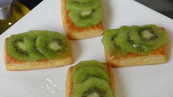 dainty danish pastry with kiwi