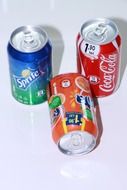 three cans of lemonade