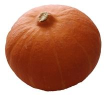 ripe round orange pumpkin