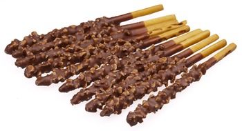 chocolate coated almond sticks